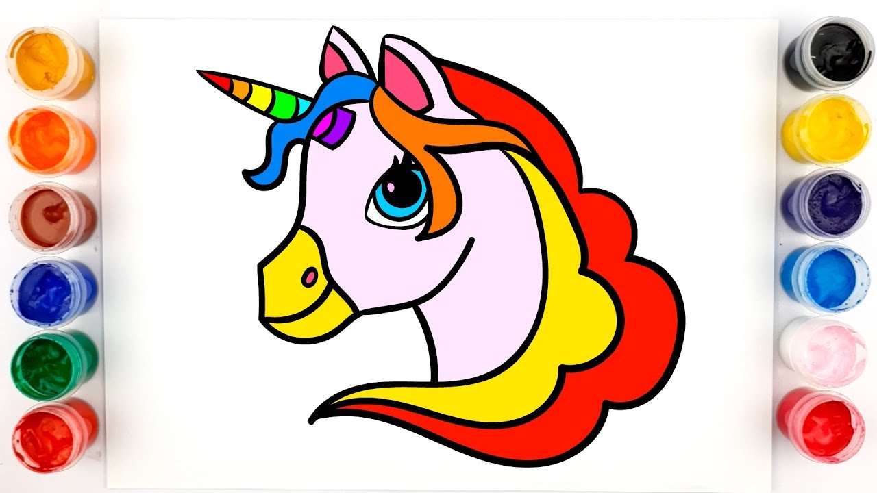 1280x720 Cartoon Unicorn How To Draw Cute Unicorn Head Emoji Farting Easy