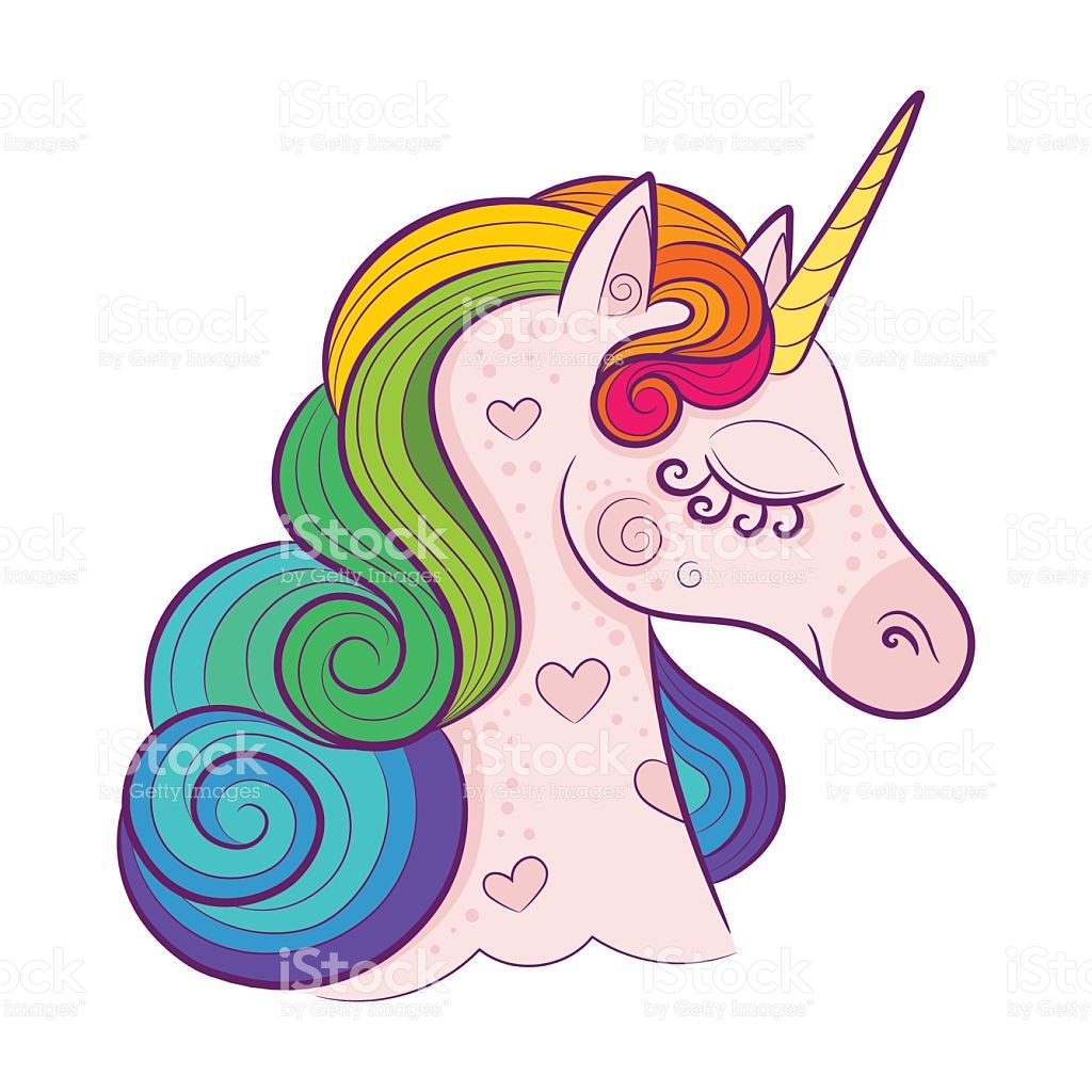 1024x1024 Drawn Unicorn Head