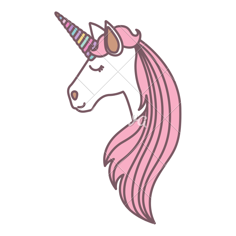 800x800 Female Unicorn Head
