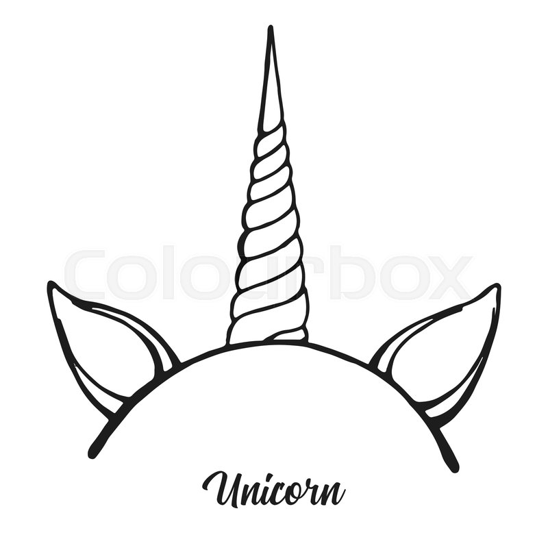 800x800 Hoop With The Horn Of The Unicorn Stock Vector Colourbox