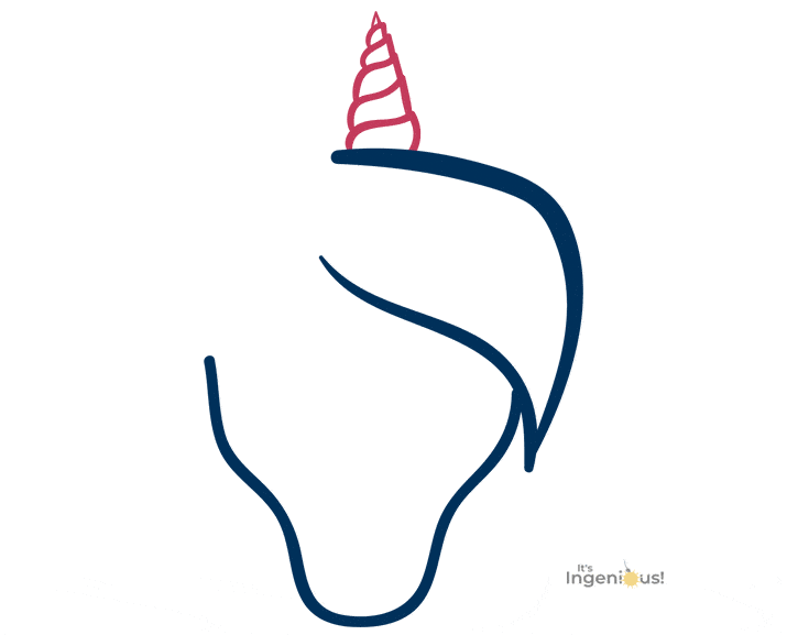 735x577 How To Draw A Unicorn Face For Kids It's Ingenious!