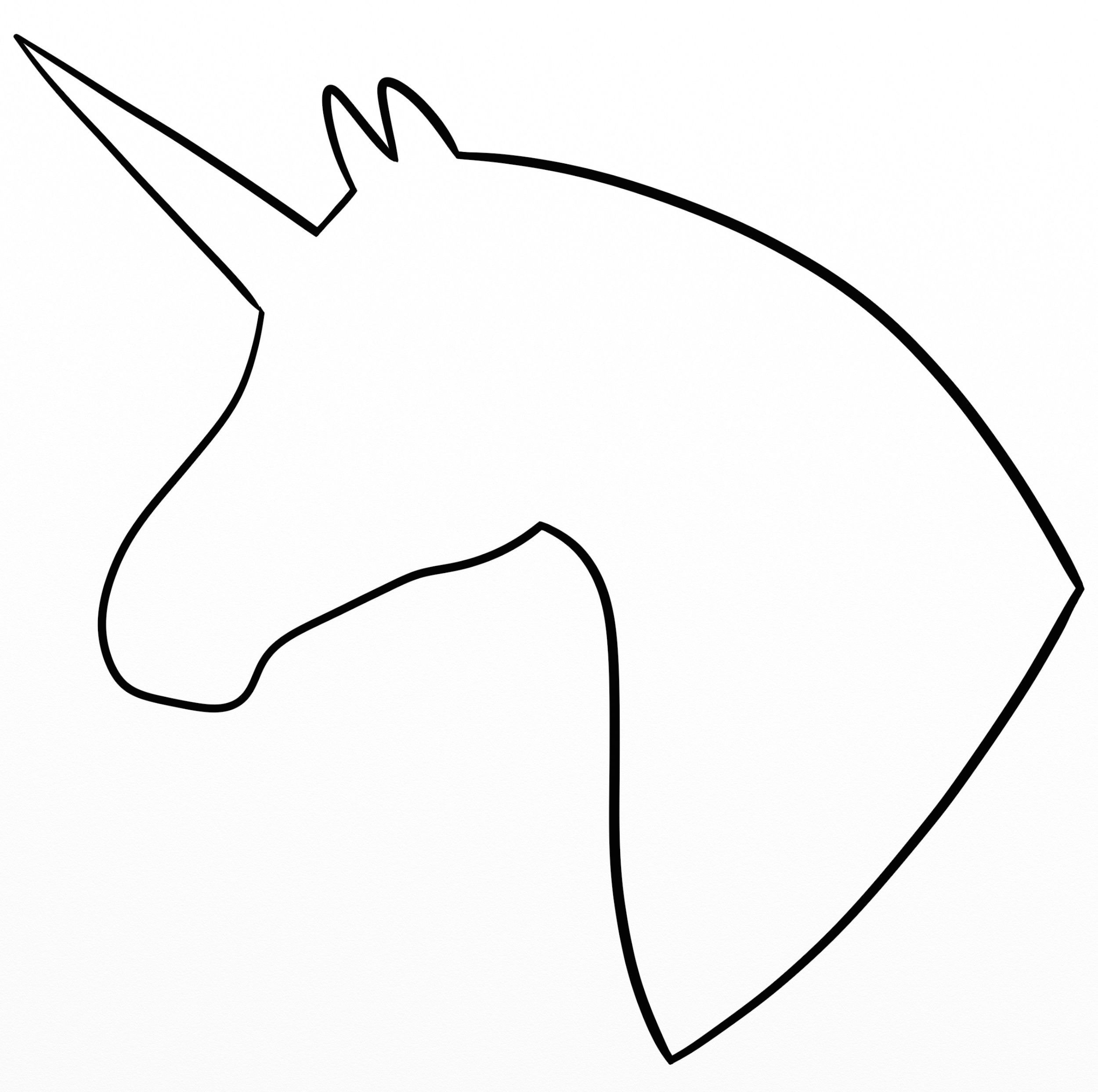 2500x2487 Beautiful Unicorn Horn Template