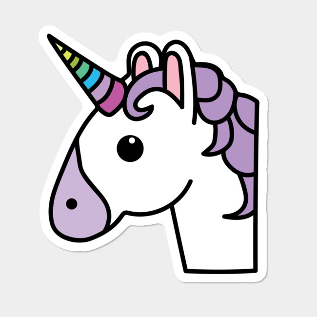 650x650 Unicorn Emoji Like Sticker
