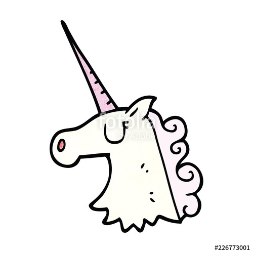 500x500 Line Drawing Cartoon Pretty Unicorn Stock Image And Royalty Free