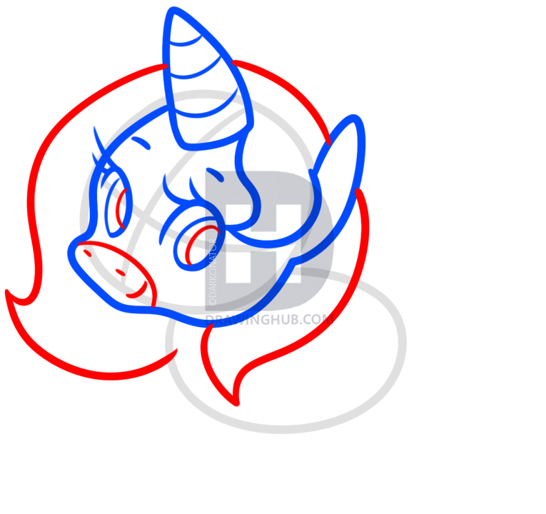 765x720 How To Draw A Simple Unicorn, Step
