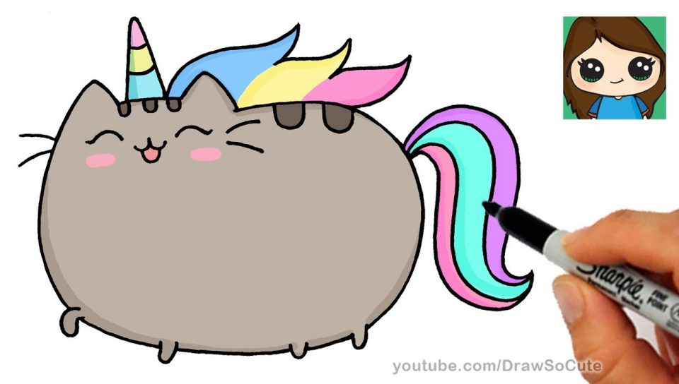 960x544 How To Draw Unicorn Easy Chibi Girl Headband Head For Beginners