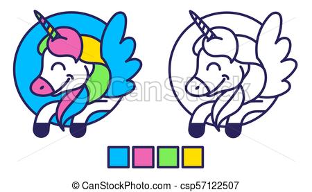 450x277 Unicorn Coloring Good Simple Coloring For Kids Education