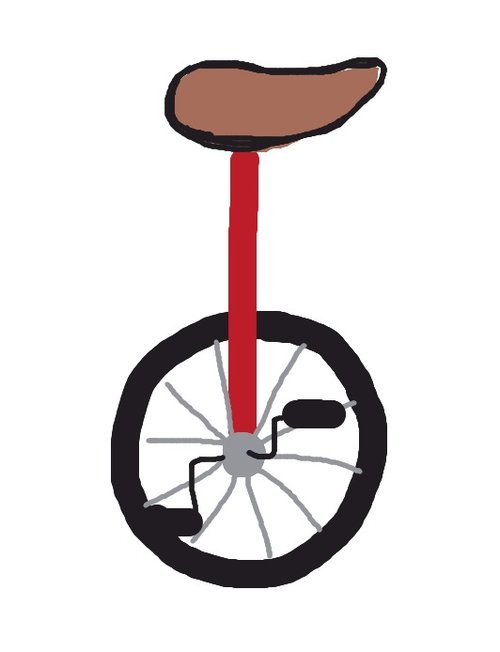 500x652 Unicycle Drawings