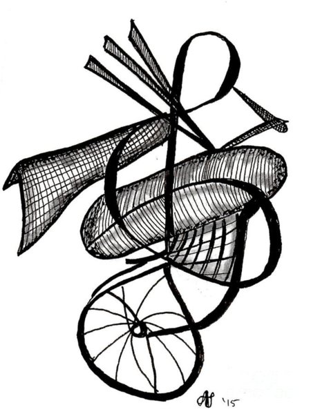 450x600 Unicycle Drawings Fine Art America