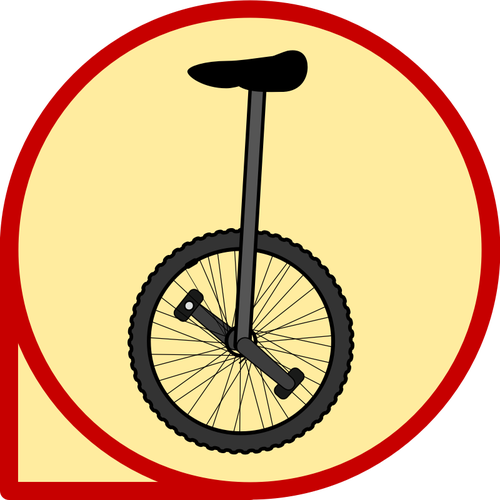 500x500 Unicycle Icon Vector Drawing