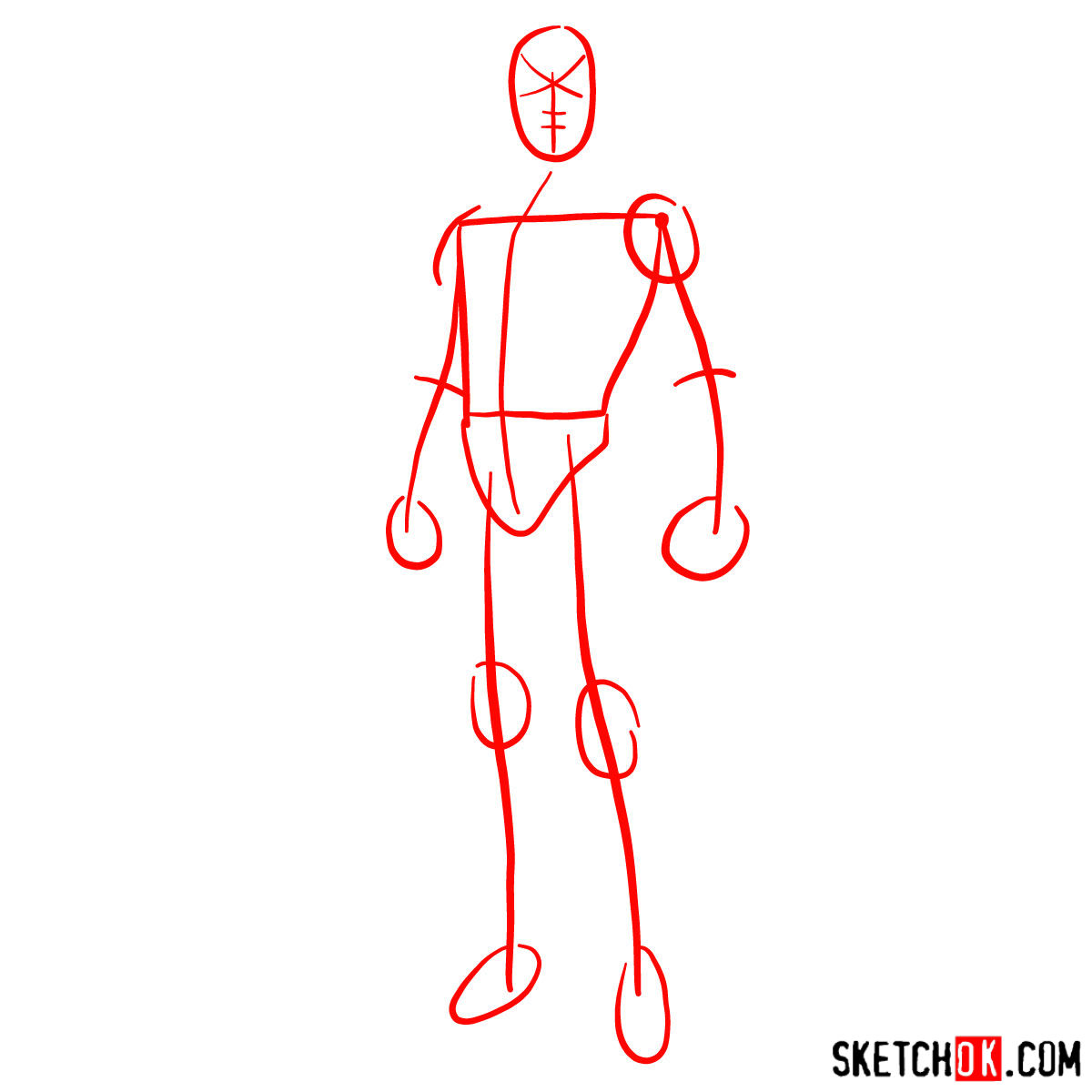 1200x1200 How To Draw Cyclops In A Dark Red Uniform