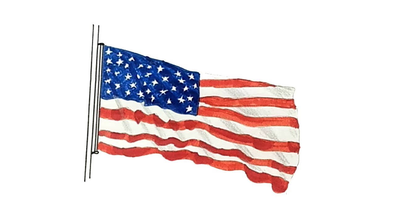 1280x720 How To Draw The American Flag