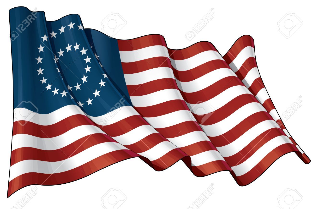 1300x874 Illustration Of A Waving American Civil War Union North Flag
