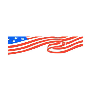310x310 United States Flag Waving Drawing American Flag Decals, Decal