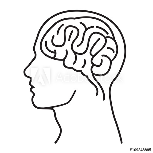 500x500 Men Brain Head Illustration Men Brain Head Outline Draw