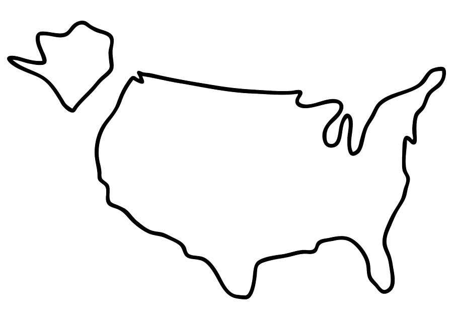 United States Outline Drawing | Free download on ClipArtMag