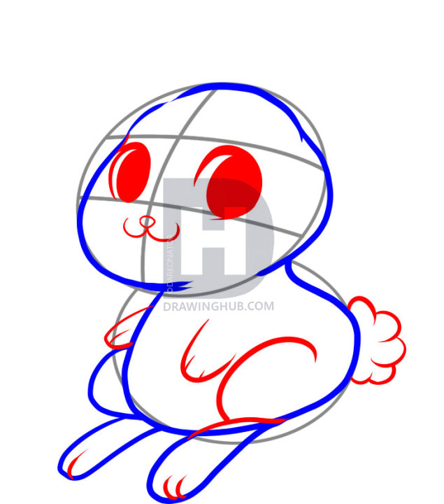 635x720 How To Draw An Easy Bunny, Step