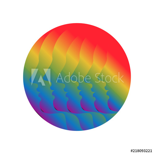 500x500 Six Multicolored Human Profiles Symbol Of The Unity In Diversity