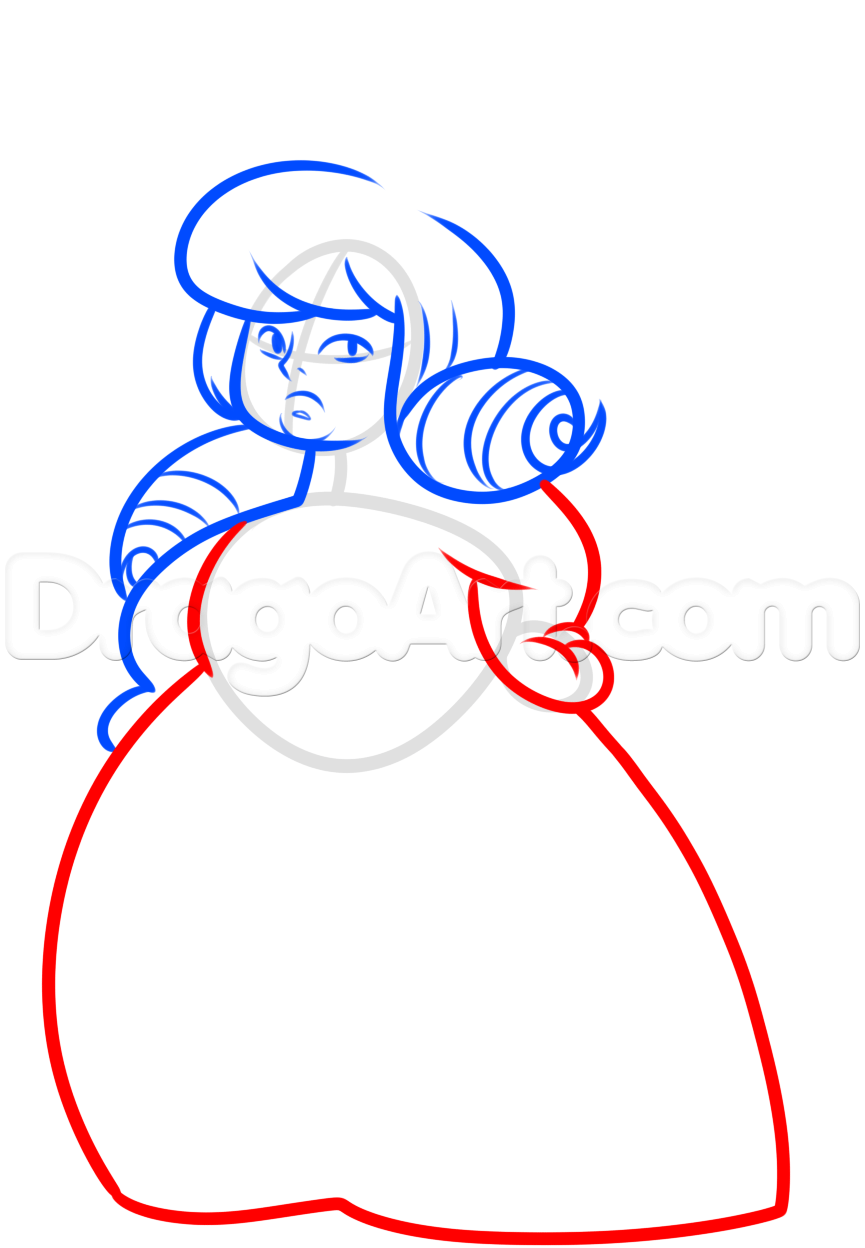 865x1248 Draw Rose Quartz From Steven Universe, Step
