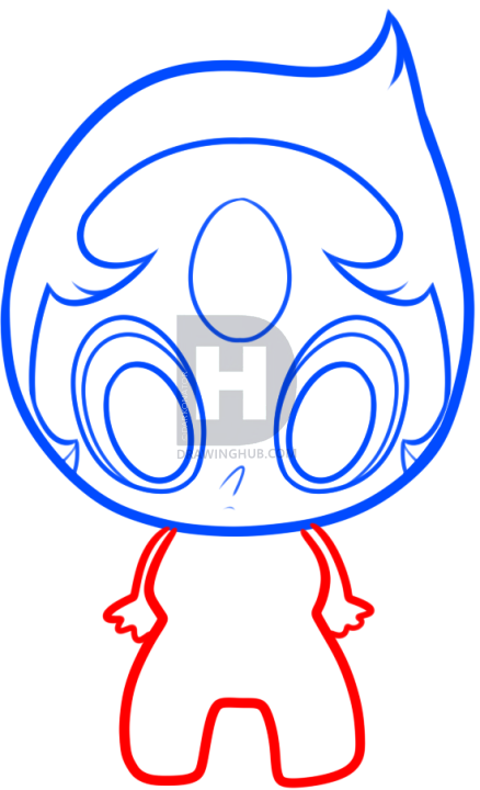 438x720 How To Draw Chibi Pearl From Steven Universe, Step
