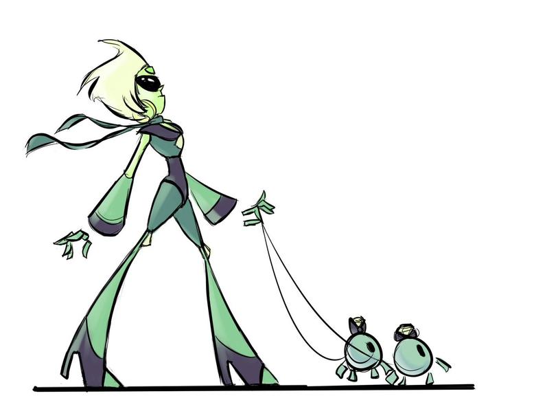 794x611 Steven Universe Original Peridot Drawing Peridot Steven Etsy