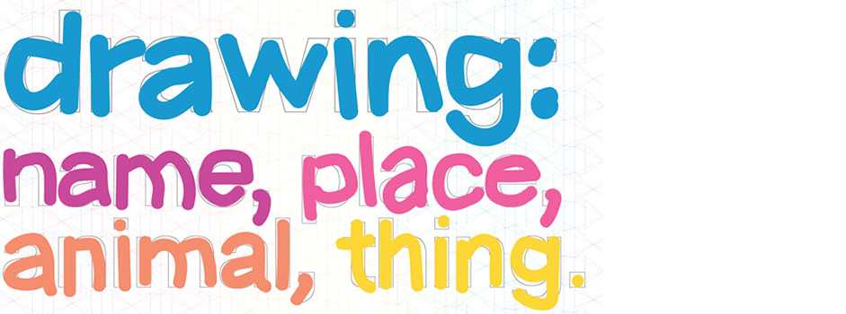 941x350 Drawing Name, Place, Animal, Thing