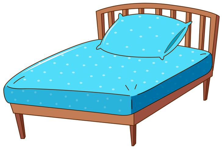 731x490 Bed With Blue Pillow And Sheet