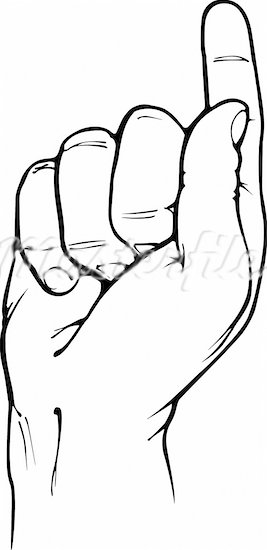 267x550 Hand Point Up A Drawing