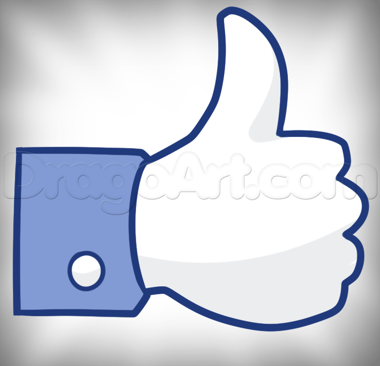 763x735 How To Draw A Thumbs Up, Facebook Like, Step