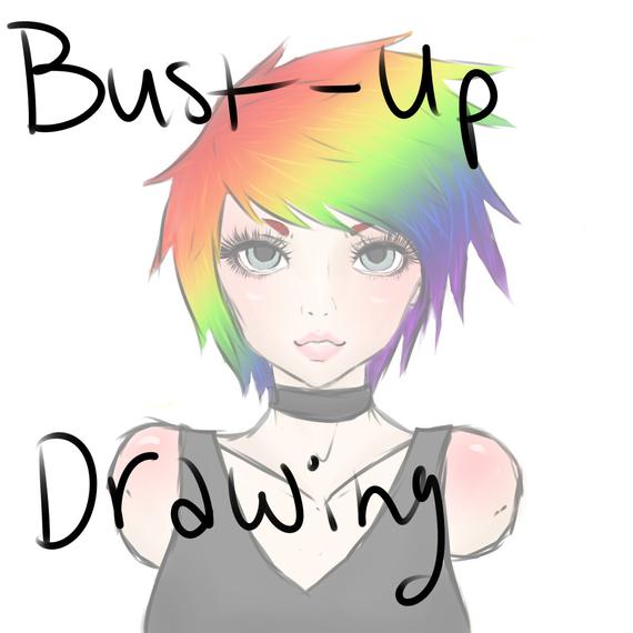 570x570 Items Similar To Bust Up Drawing On Etsy