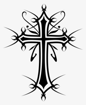 300x367 Gothic Cross Drawing