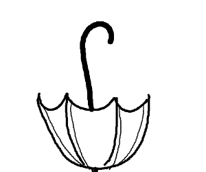 300x250 Umbrella Upside Down On A Mat