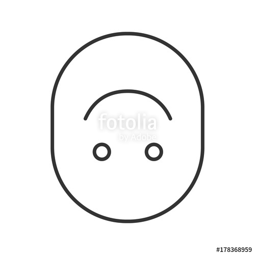 500x500 Upside Down Smile Linear Icon Stock Image And Royalty Free Vector