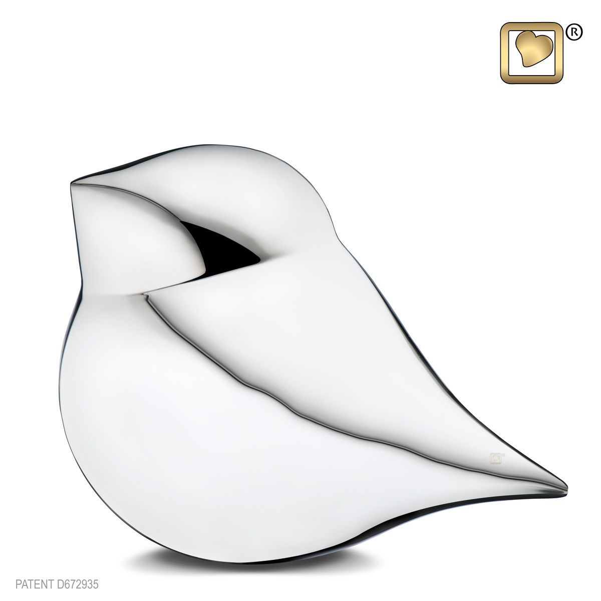 1200x1200 male silver soulbird keepsake funeral cremation urn, cubic