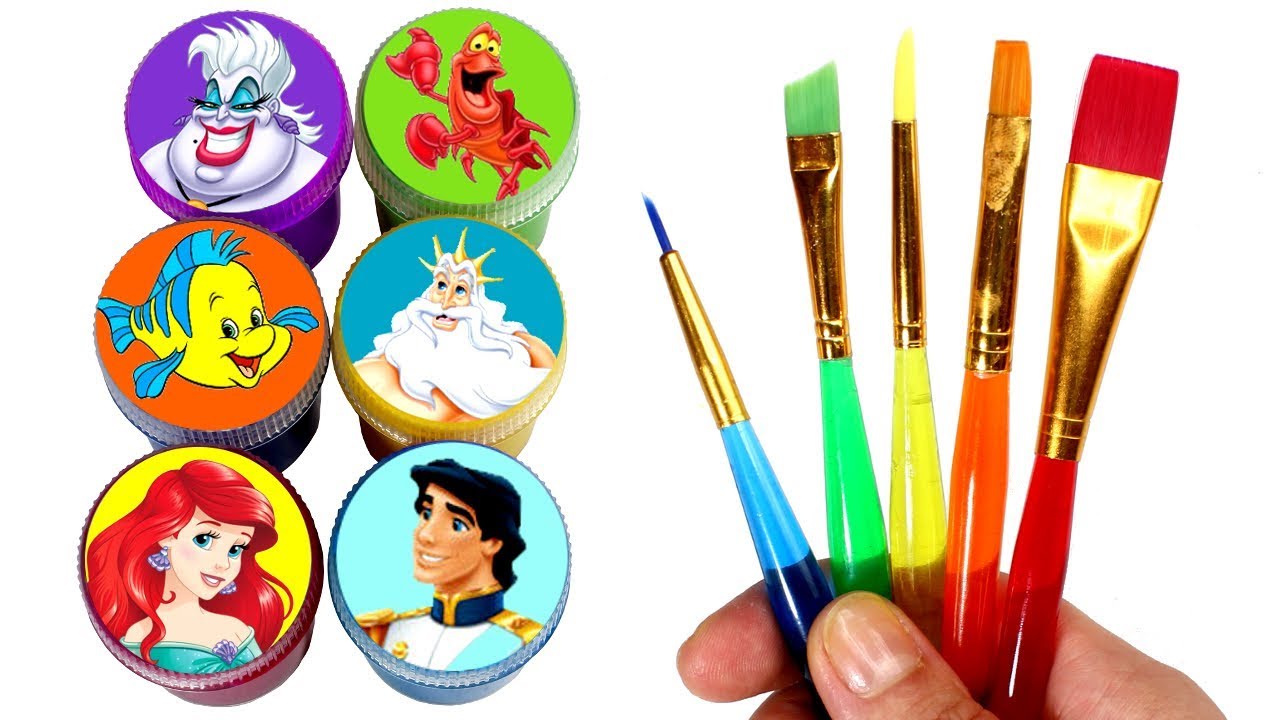 1280x720 Little Mermaid Ariel Drawing Painting With Surprise Toys Prince