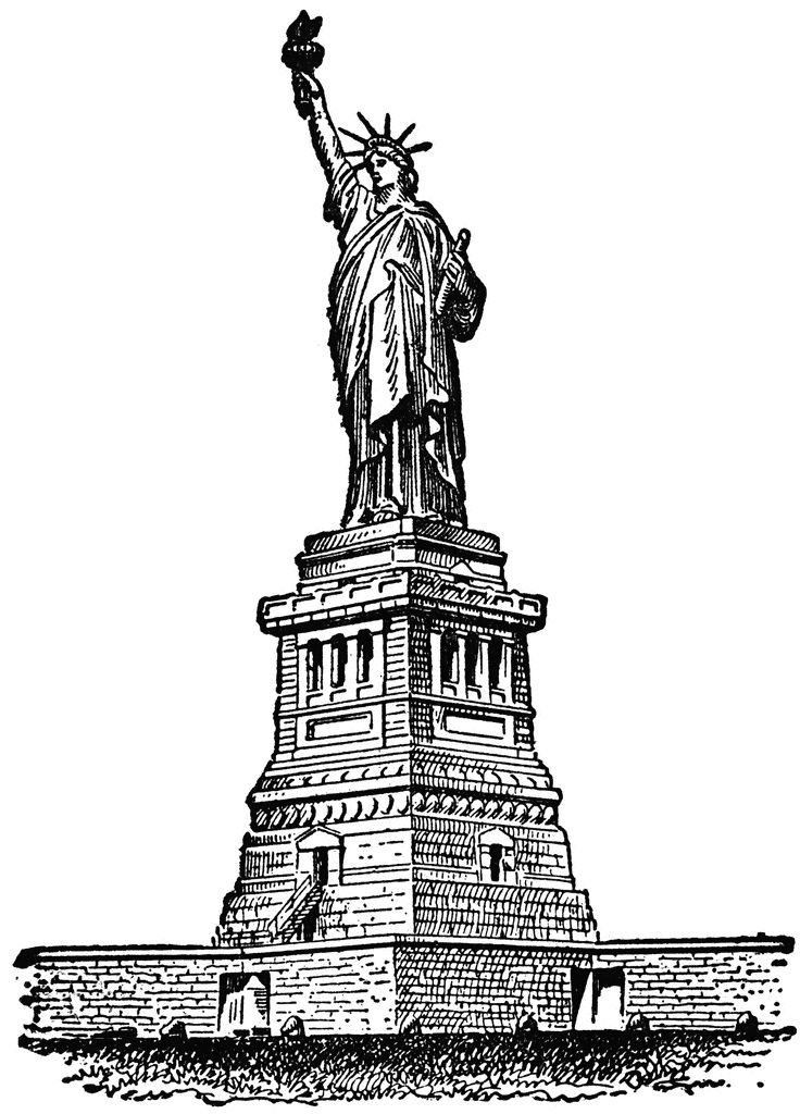 736x1024 Statue Of Liberty Clipart Statue Libery