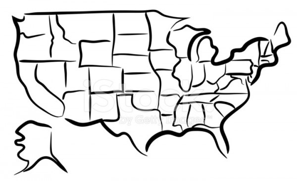 600x366 Us Map Drawing