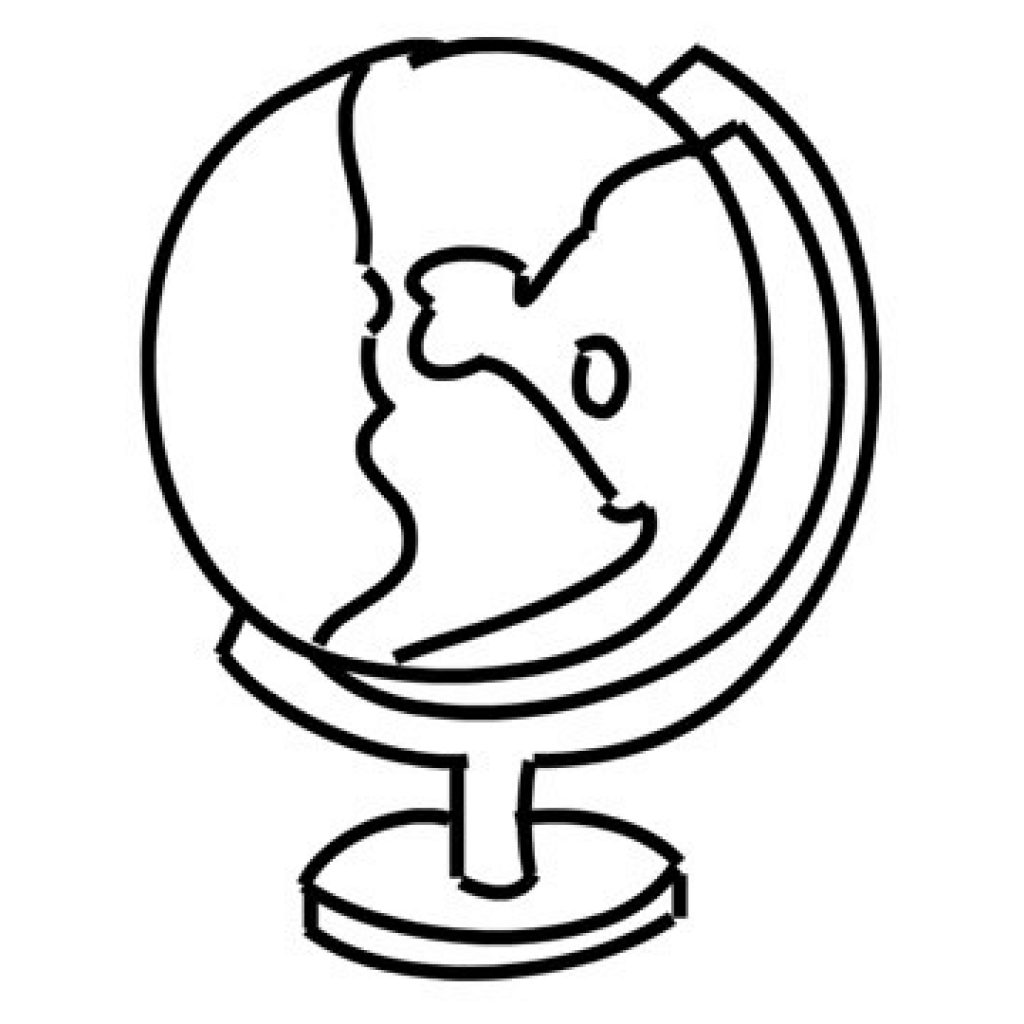 1024x1024 map line drawing globe atlast world illustration animation