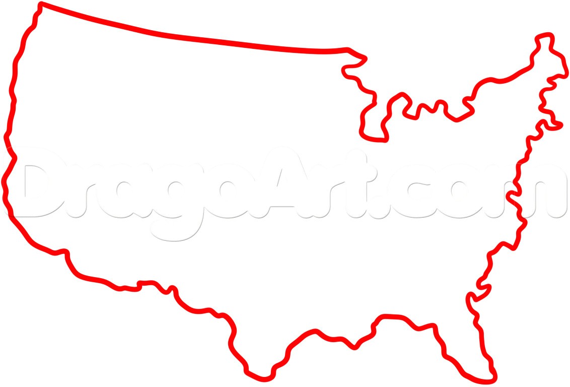 1132x768 United States Map Drawing