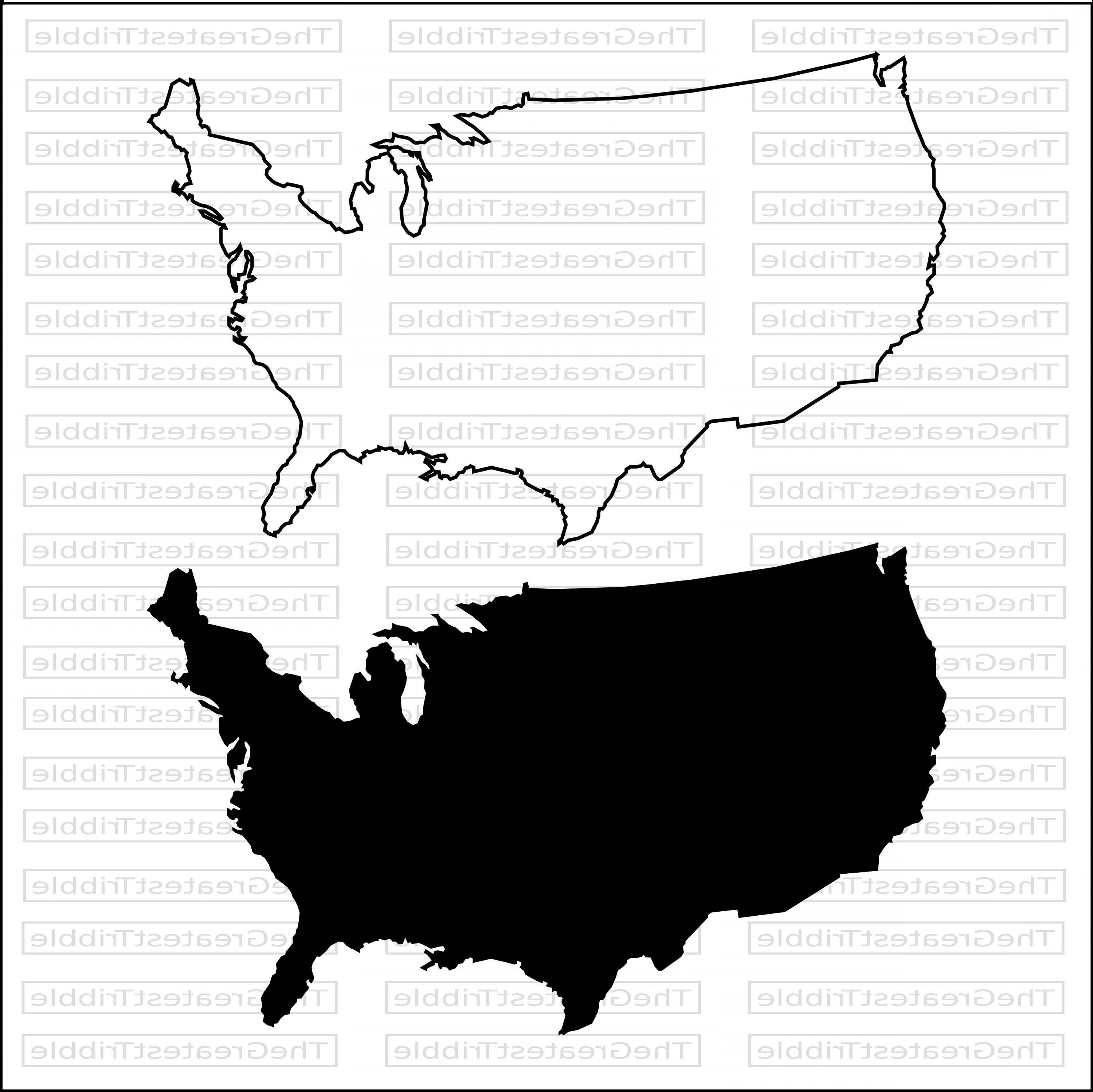 Us Map Line Drawing | Free download on ClipArtMag