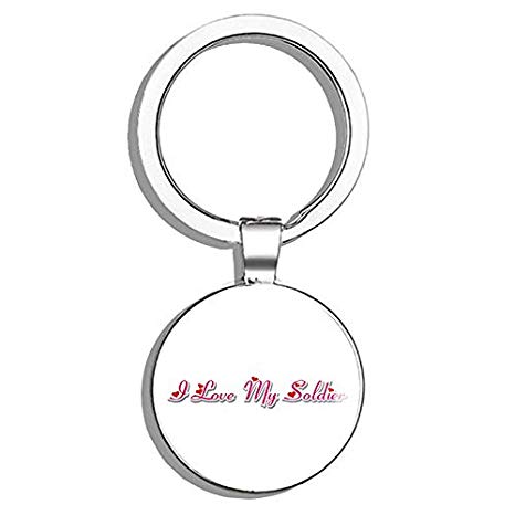 466x466 Hj Media Us Army I Love My Soldier Window Metal Round