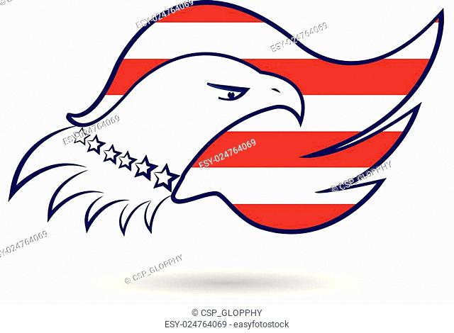 640x470 American Eagle Wings Usa Flag Drawing Stock Photos And Images