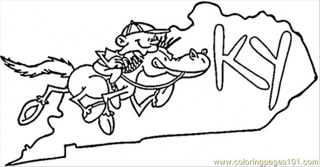 650x339 Kentucky Map Coloring Page