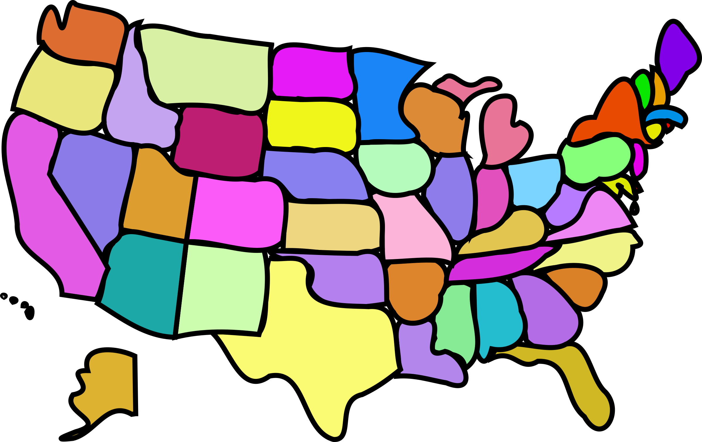 2400x1512 Us Drawing Map United States Transparent Png Clipart Free