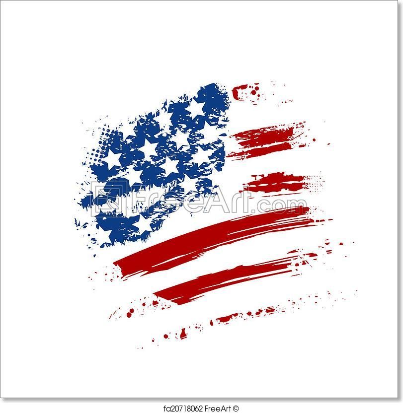 811x832 Free Art Print Of Grunge Usa Flag Independence Day Art Prints