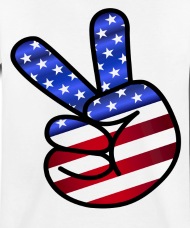 190x228 Patriotic Peace Sign Usa Flag Drawing For Men Kids' Premium T