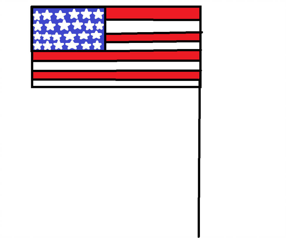 980x815 Usa Flag Drawing