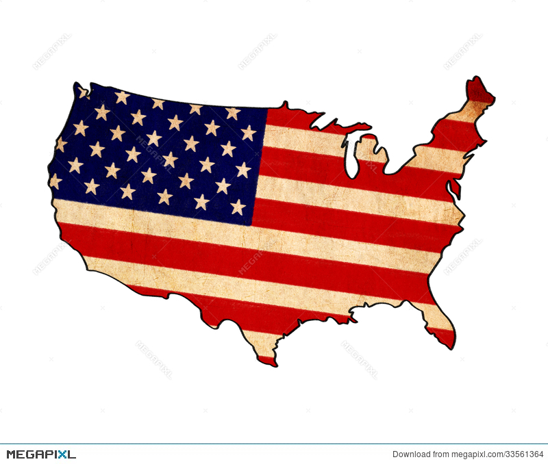800x678 usa map on usa flag drawing illustration