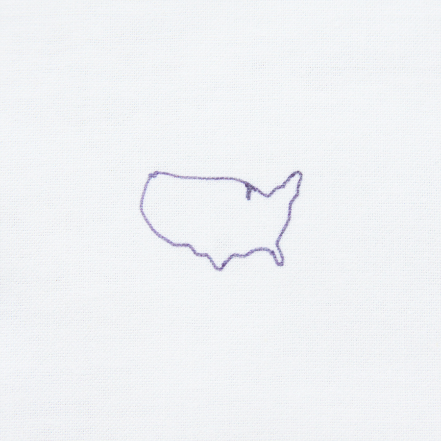 900x900 Embroidered Usa Map Necklace