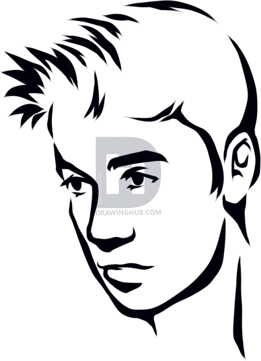 521x720 How To Draw Tribal Justin Bieber, Step